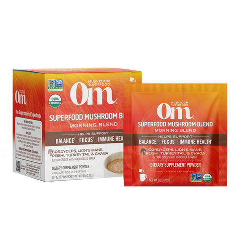 Om Mushrooms, Mushroom Morning Energy Blend, 10 Packets