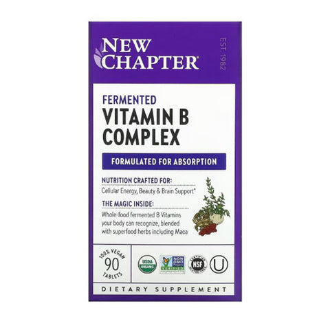 New Chapter, Fermented Vitamin B Complex, 90 Tabs