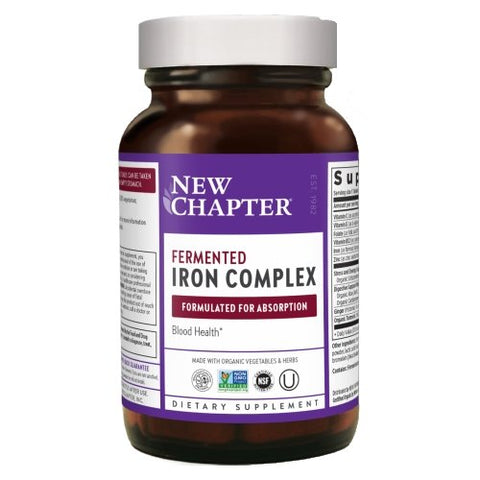 New Chapter, Fermented Iron Complex, 90 Tabs