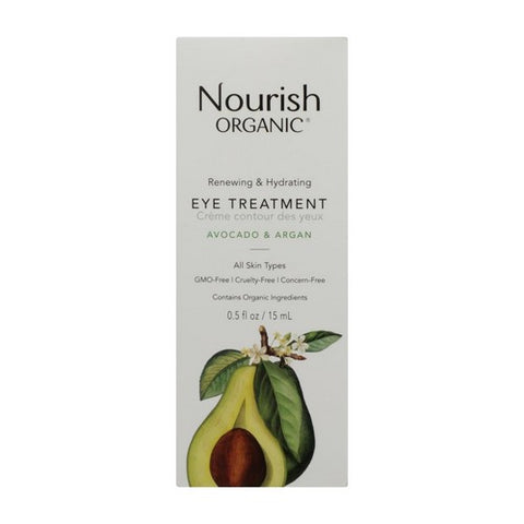 Nourish, Organic Eye Treatment Avocado Plus Argan Oil, 0.5 Oz