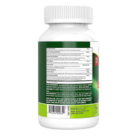 Deva Vegan Vitamins, Tuba Prime Vegan Multivitamin, 90 Coated Tabs