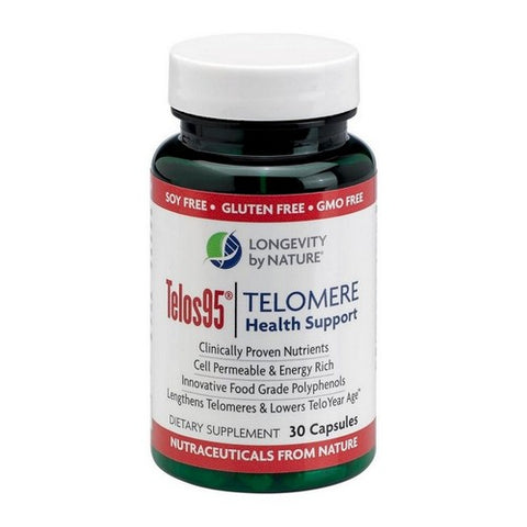 Longevity by Nature, Telos95 Telomere Health Support, 30 Caps