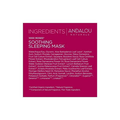 Andalou Naturals, Sleep Mask Soothing Sensitive, 1.7 Oz