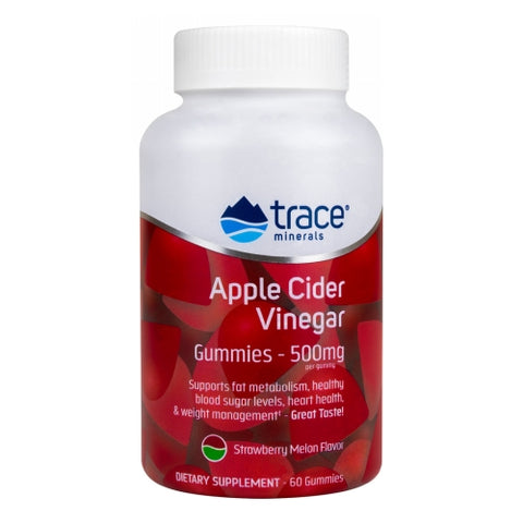 Trace Minerals, Apple Cider Vinegar Strawberry Melon, 60 Count