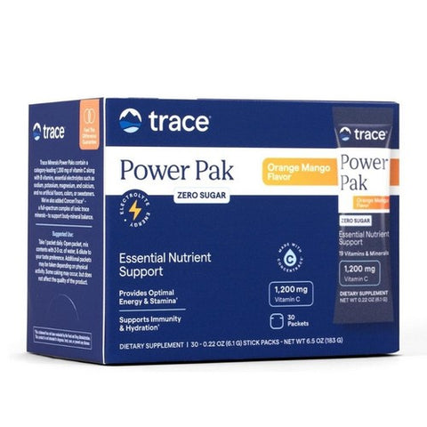 Trace Minerals, Electrolyte Stamina Power Pak Sugar Free, Orange Mango 30 Packets