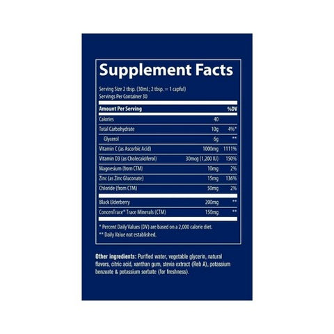 Trace Minerals, Liquid Immunity + Mixed Berry, 30 Oz