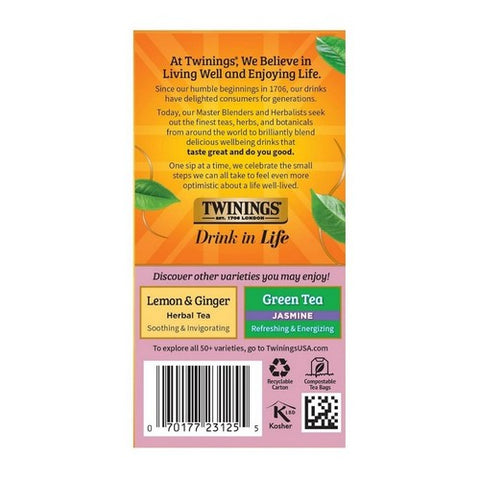 Twinings Tea, Pomegranate & Raspberry Tea, 20 Bags (Case of 6)