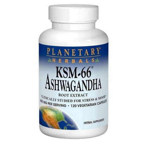 Planetary Herbals, Ksm-66 Ashwagandha Root Extract, 300 mg, 120 Veg Caps