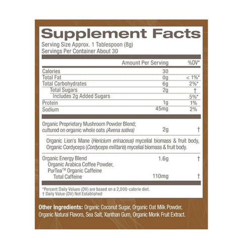 Om Mushrooms, Mushroom Coffee Latte Blend, 8.47 Oz