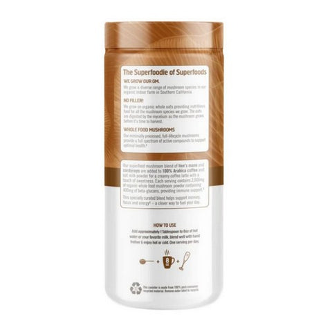 Om Mushrooms, Mushroom Coffee Latte Blend, 8.47 Oz