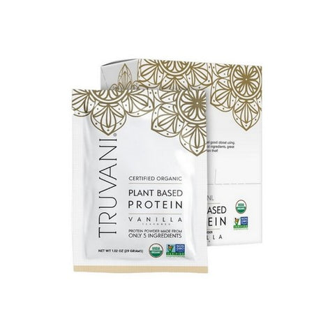 Truvani, Organic Vanilla Plant Based Protein Powder, 10 Packets