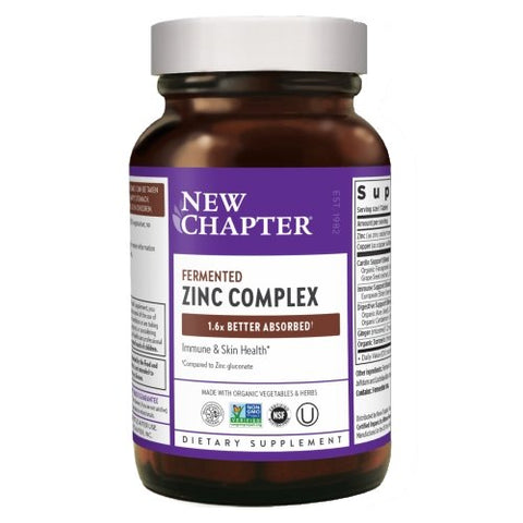 New Chapter, Fermented Zinc Complex, 90 Tabs
