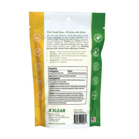 Xlear Inc, Honey Lemon Cough Drops, 30 Count