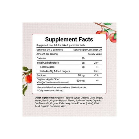 Herbion Naturals, Organic Apple Cider Vinegar Gummies, 60 Count