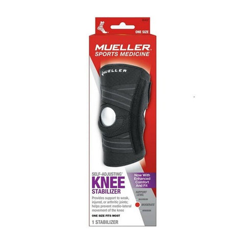 Mueller, Self-Adjusting Knee Stabilizer Black One Size, 1 Count