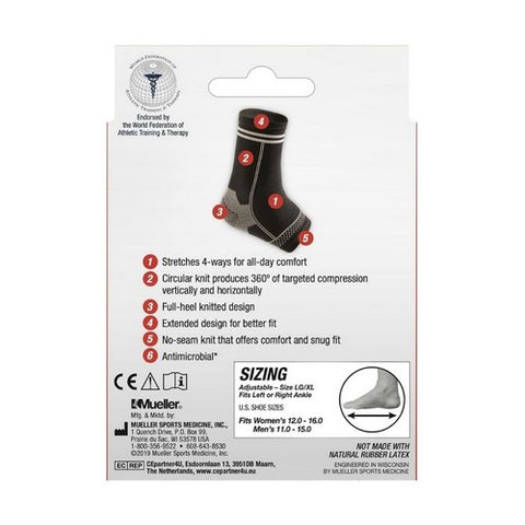 Mueller, Sport Care 4-Way Stretch Ankle Support Large & X-Large, 1 Count