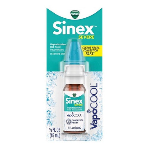 Crest, Sinex Severe Nasal Decongestant VapoCOOL Mist, 0.5 Oz