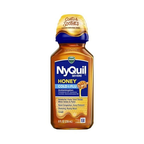Crest, Nyquil Severe Honey Liquid, 8 Oz