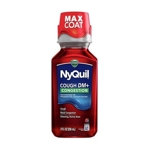 Crest, Nyquil Cough DM & Congestion Liquid Berry, 8 Oz