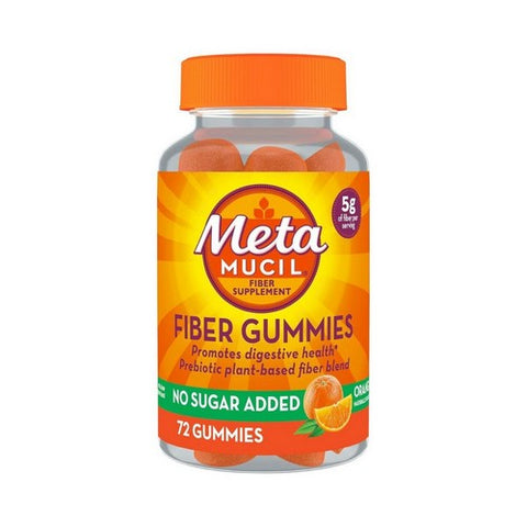 Crest, Metamucil Fiber Supplement Gummies Orange Flavor, 72 Count