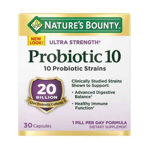 Nature's Bounty, Ultra Strength Probiotic 10, 30 Caps