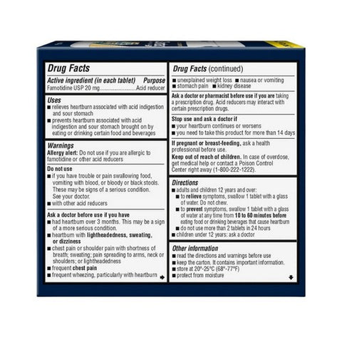 Gold Bond, Zantac 360 Acid Reducer Tablets Maximum Strength, 20 mg, 25 Count