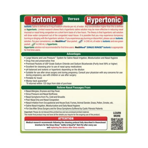 Neilmed, Sinus Rinse Extra Strength, 70 Packets