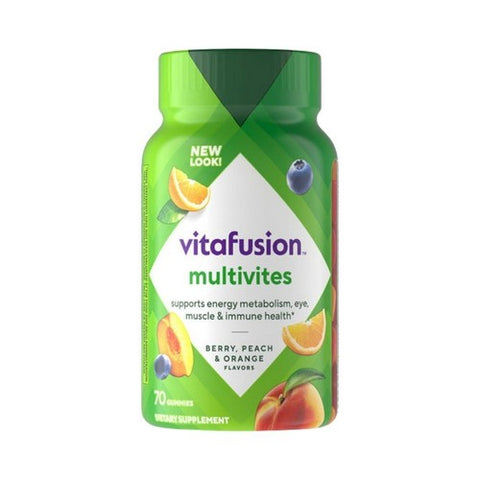 Vitafusion, Natural Multivites Berry & Peach Orange, 70 Gummies