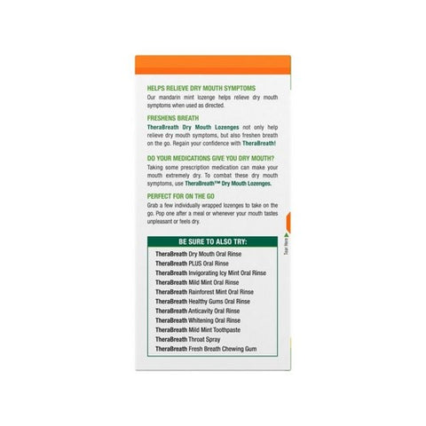 Therabreath, Dry Mouth Lozenges Mandarin + Mint, 100 Count