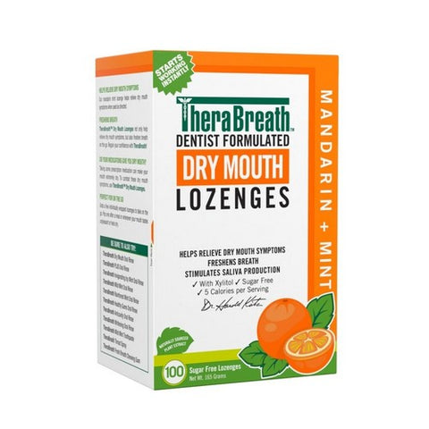 Therabreath, Dry Mouth Lozenges Mandarin + Mint, 100 Count