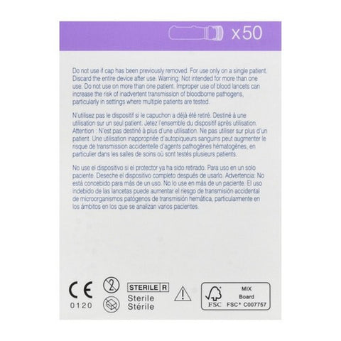 Unistik 3, Comfort Safety Lancets 28 Gauge, 50 Count