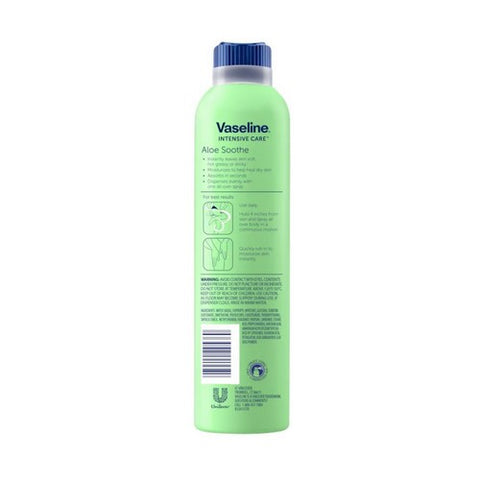 Vaseline, Intensive Care Spray Moisturizer Aloe Soothe, 6.5 Oz
