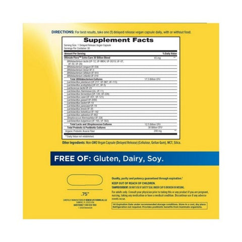 Renew Life, Extra Care Ultimate Flora Probiotic, 30 Vegetable Capsules