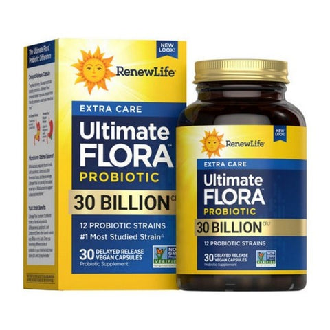Renew Life, Extra Care Ultimate Flora Probiotic, 30 Vegetable Capsules