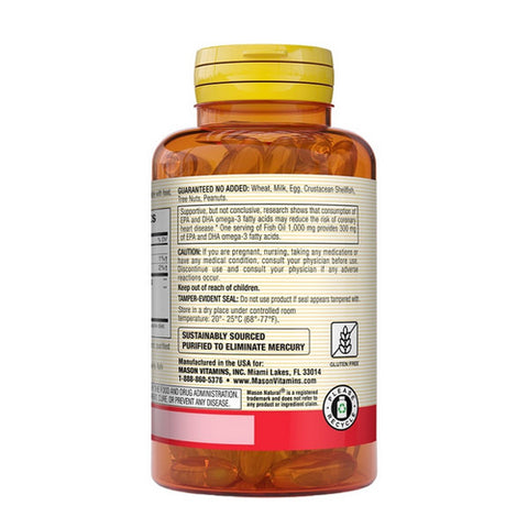 Mason, Fish Oil, 1000 mg, 60 Softgels