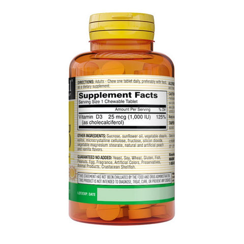Mason, Vitamin D3, 1000 IU, 50 Chews