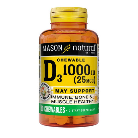 Mason, Vitamin D3, 1000 IU, 50 Chews