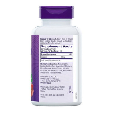 Natrol, Melatonin Fast Dissolve Maximum Strength Strawberry, 10 mg, 100 Tablets