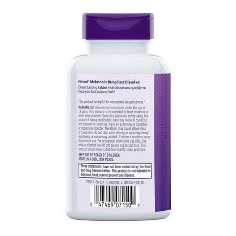Natrol, Melatonin Fast Dissolve Maximum Strength Strawberry, 10 mg, 100 Tablets