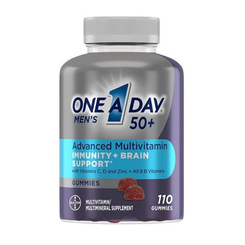 Bayer, One A Day Advanced Multivitamin Men's 50+, 100 Gummies