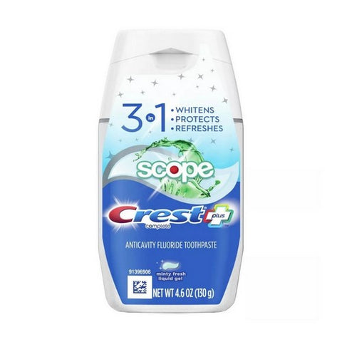 Crest, Complete Plus Scope Toothpaste Minty Fresh Liquid Gel, 4.6 Oz