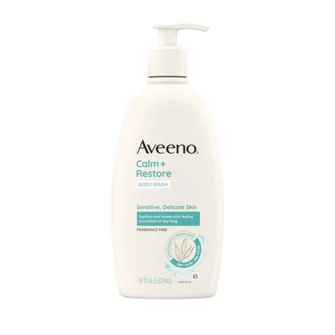 Aveeno, Calm + Restore Daily Body Wash For Sensitive Skin, 18 Oz