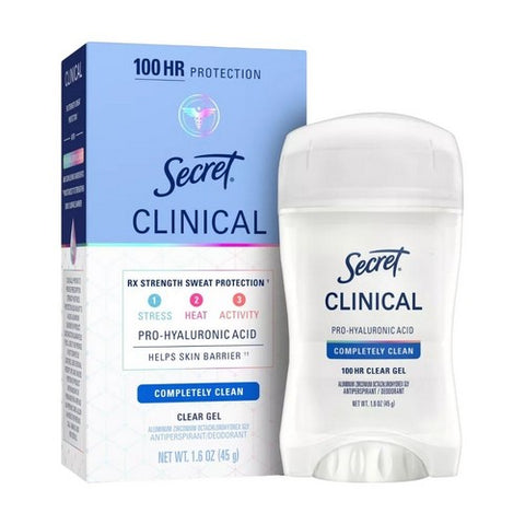 Crest, Secret Clinical Strength Antiperspirant Clear Gel Completely Clean, 1.6 Oz