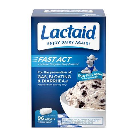 Neutrogena, Lactaid Fast Act Lactase Enzyme Supplement, 96 Caplets