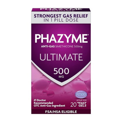 Chloraseptic, Ultimate Anti-Gas Simethicone Fast Gels, 500 mg, 20 Tabs