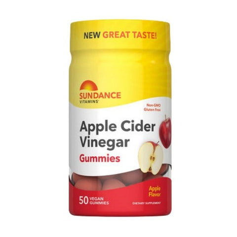 Sundance, Vitamins Apple Cider Vinegar Gummies Natural Apple, 50 Gummies