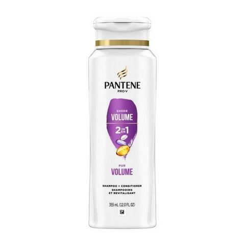 Crest, Pantene Pro-V 2 in 1 Shampoo & Conditioner Sheer Volume, 12 Oz