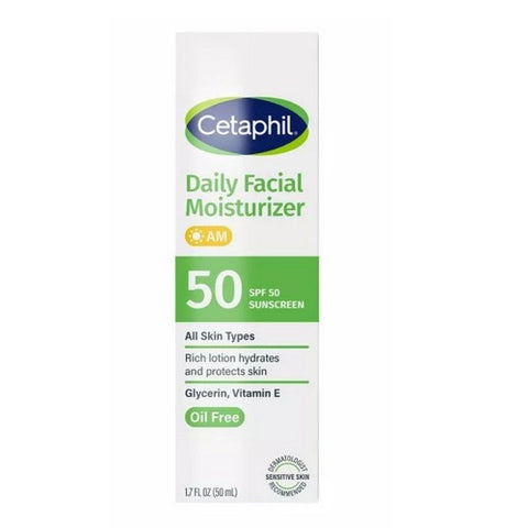 Cetaphil, Daily Facial Moisturizer With Sunscreen SPF 50+, 1.7 Oz