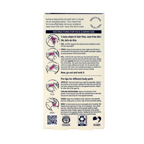 Nair, Hair Remover Wax Ready-Strips For Face & Bikini, 40 Oz