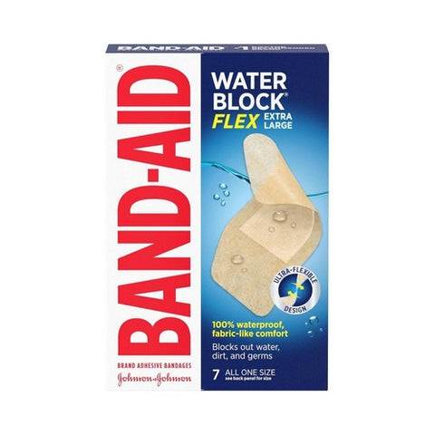 Band-Aid, Water Block Flex Extra Large Adhesive Bandages, 7 Count